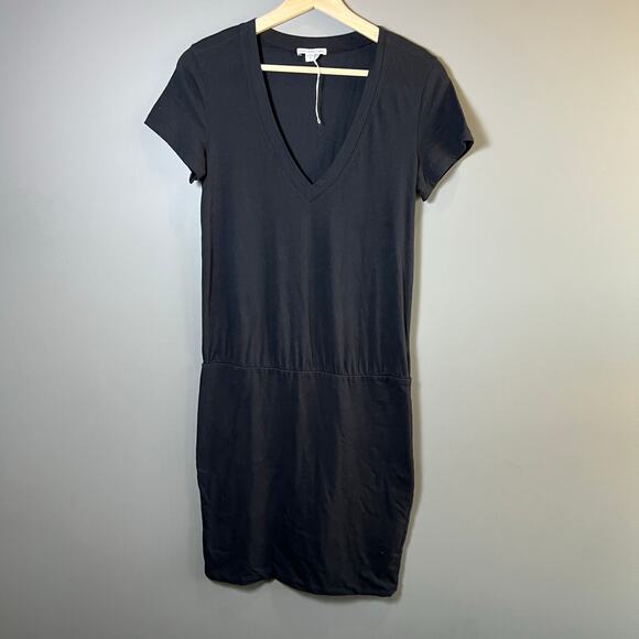 NWOT Standard James Perse V-Neck Blouson T-Shirt Mini Dress Size 2 Causal - Picture 2 of 8